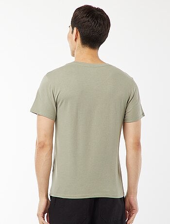 Regular T-shirt van stretchstof