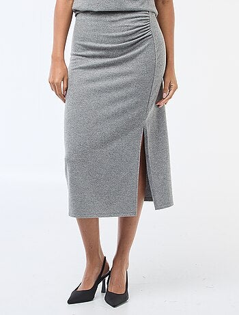 Rok van zachte tricot met gedrapeerd effect