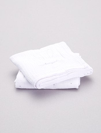 Set van 2 luierdoeken ´Konijn´ - Kiabi