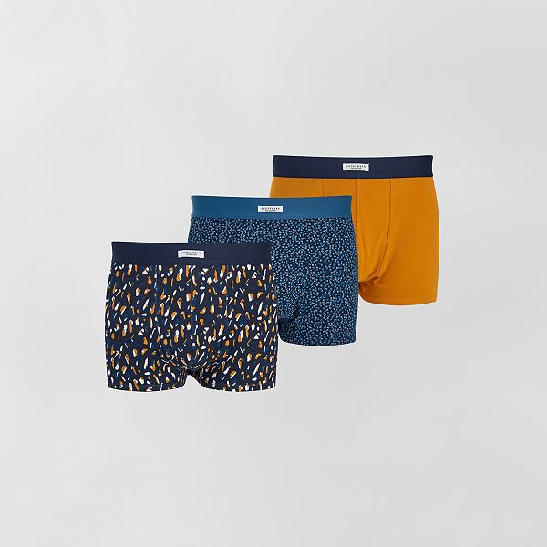 Set van 3 boxershorts 'Ecodesign' Herenmode grote maten - BLAUW - Kiabi -  15,00€