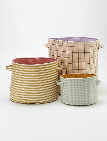 Set van 3 stoffen manden - Kiabi Home