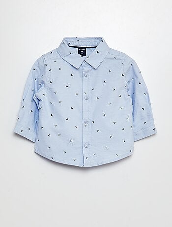 Setje - Overhemd van Oxford-katoen + salopette van keperstof - 2-delig