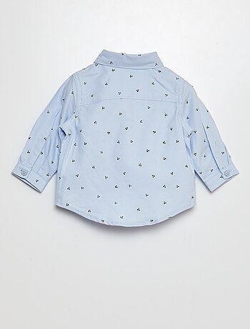 Setje - Overhemd van Oxford-katoen + salopette van keperstof - 2-delig