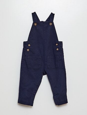 Setje - Overhemd van Oxford-katoen + salopette van keperstof - 2-delig