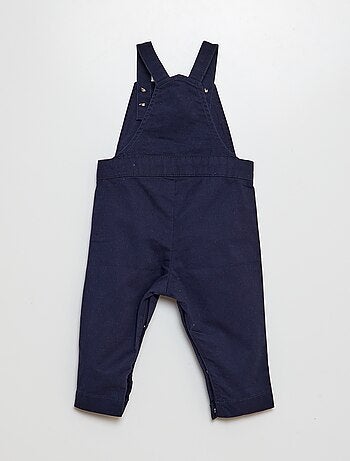 Setje - Overhemd van Oxford-katoen + salopette van keperstof - 2-delig