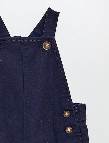 Setje - Overhemd van Oxford-katoen + salopette van keperstof - 2-delig