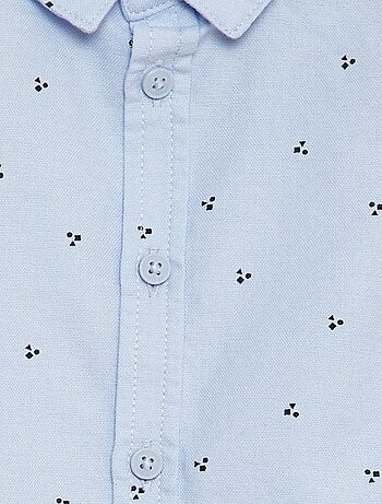 Setje - Overhemd van Oxford-katoen + salopette van keperstof - 2-delig