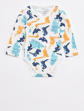 Setje - Rompertjes met print en lange mouwen - 2-delig