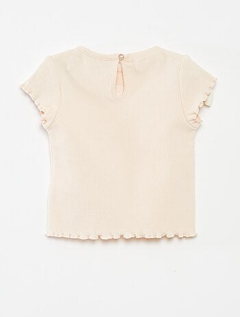 Setje - T-shirt + legging met ribbeltextuur 'Marie' - 2-delig