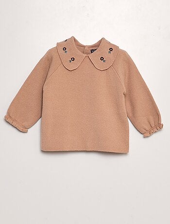 Setje - Truitje + broekje van compact tricot - 2-delig