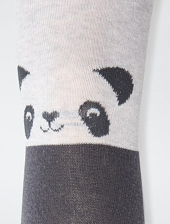 Setje met 2 kousenbroeken met pandamotiefje