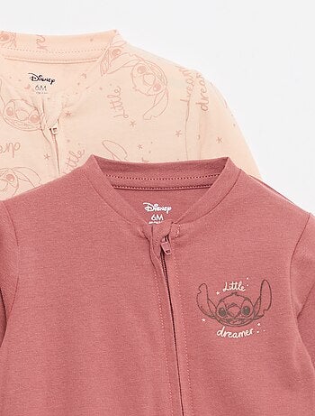 Setje met 2 lichte slaappakjes met rits 'Stitch'