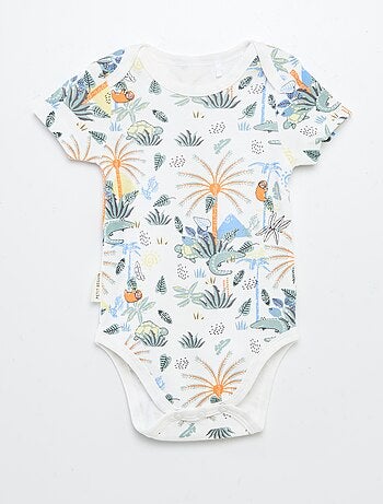 Setje met 2 'Petit Béguin'-rompertjes met print