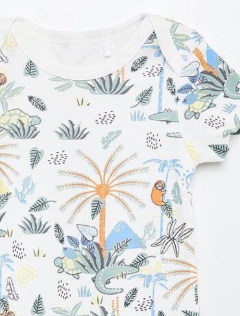 Setje met 2 'Petit Béguin'-rompertjes met print