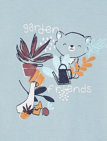 Setje met 2 rompertjes met fantasieprint