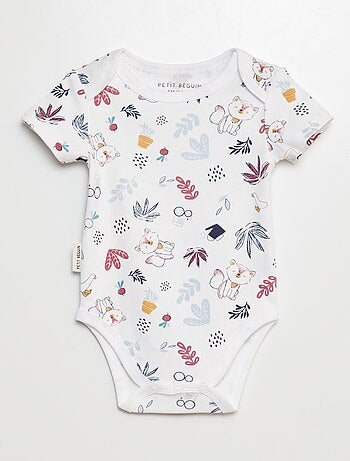 Setje met 2 rompertjes met fantasieprint