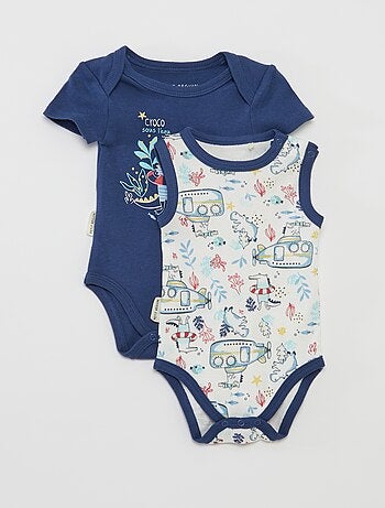 Setje met 2 rompertjes met print