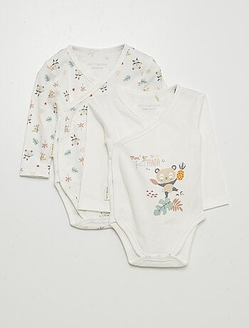 Setje met 2 rompertjes van jersey met print