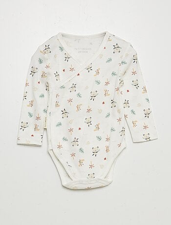 Setje met 2 rompertjes van jersey met print