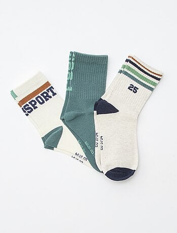 Setje met 3 paar tennissokken