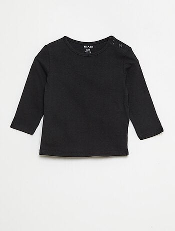 Setje met 5 effen T-shirts met lange mouw