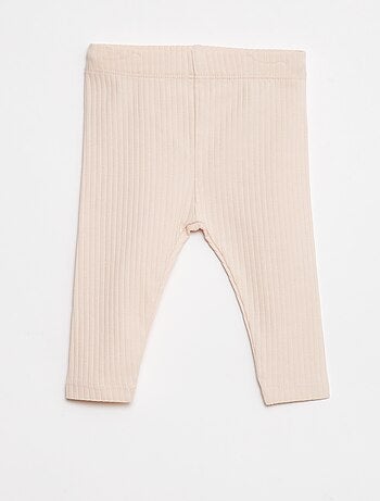 Setje met lange leggings van ribstof - 2-delig