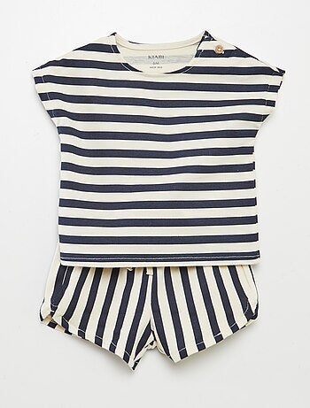 Setje met print - T-shirt + short - 2-delig