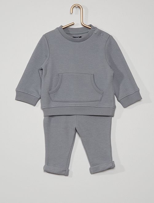 Setje sweater + broek 'Ecodesign'                                         BLAUW 
