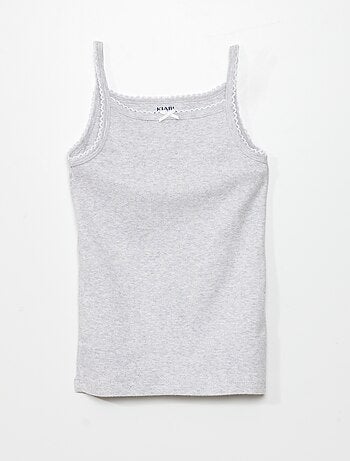 Setje van 3 singlets met fijn ajourmotiefje