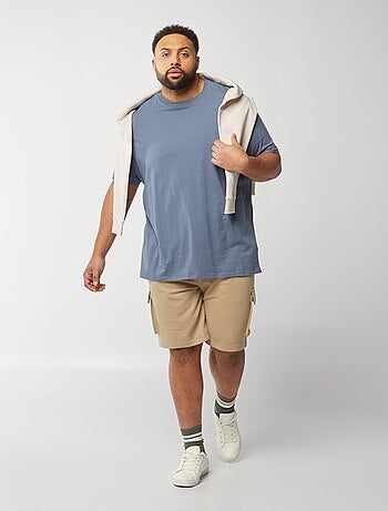 Short van dunne joggingstof met zakken