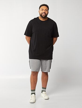 Short van dunne joggingstof met zakken