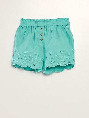 Short van katoenen voile