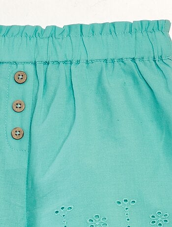 Short van katoenen voile