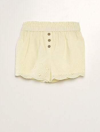 Short van katoenen voile