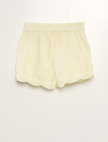 Short van katoenen voile