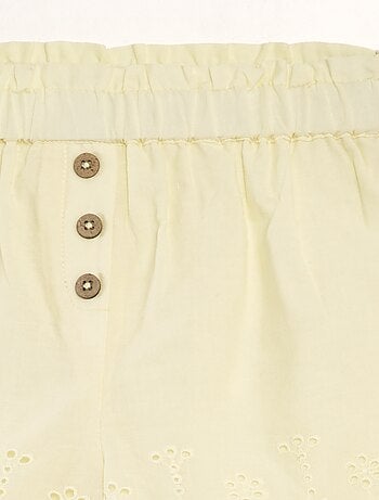 Short van katoenen voile