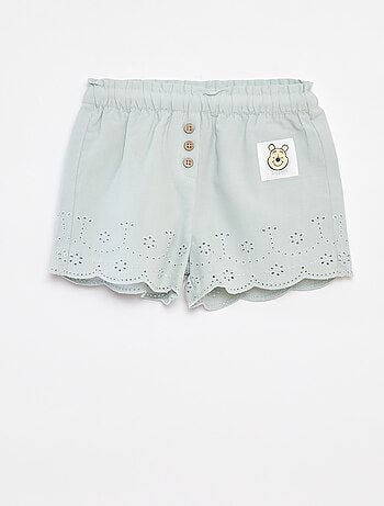 Short van katoenen voile met broderie anglaise 'Disney'
