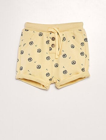 Shortje van joggingstof met print
