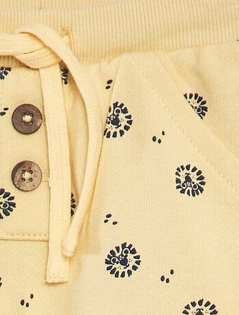 Shortje van joggingstof met print