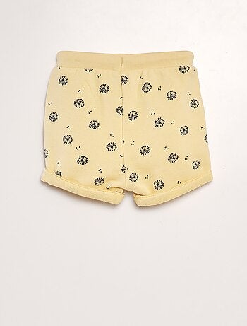 Shortje van joggingstof met print