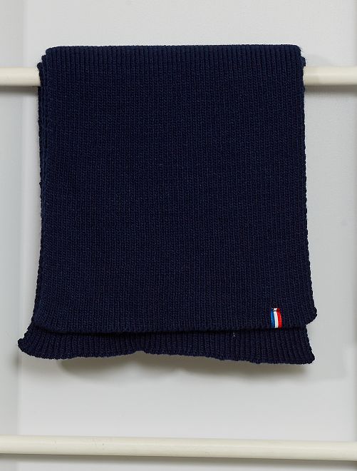 Sjaal van tricot 'Made in France'                                                                             BLAUW 

