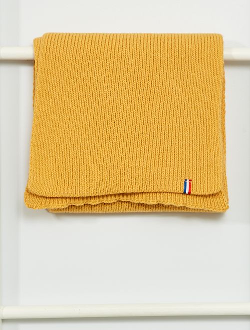 Sjaal van tricot 'Made in France'                                                                             GEEL 

