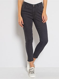 Skinny jeans met een hoge taille, lengtemaat 28 - Kiabi