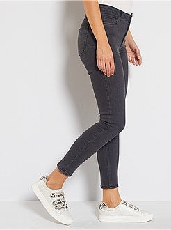 Skinny jeans met een hoge taille, lengtemaat 28 - Kiabi