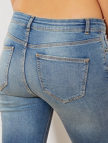 Skinny jeans met hoge taille - L32 - BLAUW - Grote Maten - Dame - 25.00