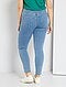     Skinny stretch jeans van denim met een hoge taille afbeelding 3
