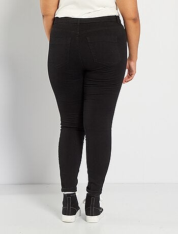 Dames Size+ - Skinny stretch jeans van denim met een hoge taille - Kiabi