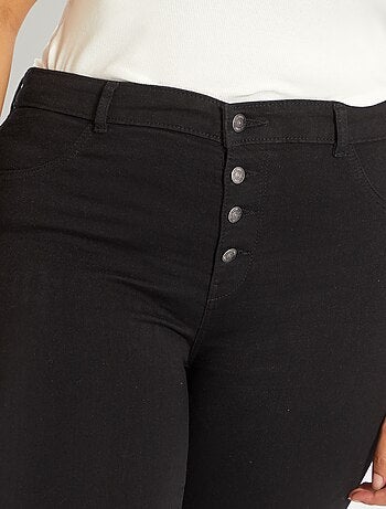 Dames Size+ - Skinny stretch jeans van denim met een hoge taille - Kiabi