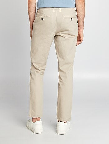 Slim-fit chino van keperstof