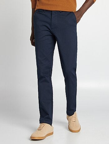 Slim-fit chino van keperstof